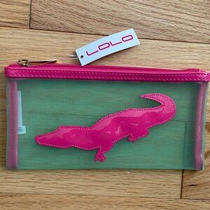 NEW LOLO Mesh Bag with 'Preppy' Alligator